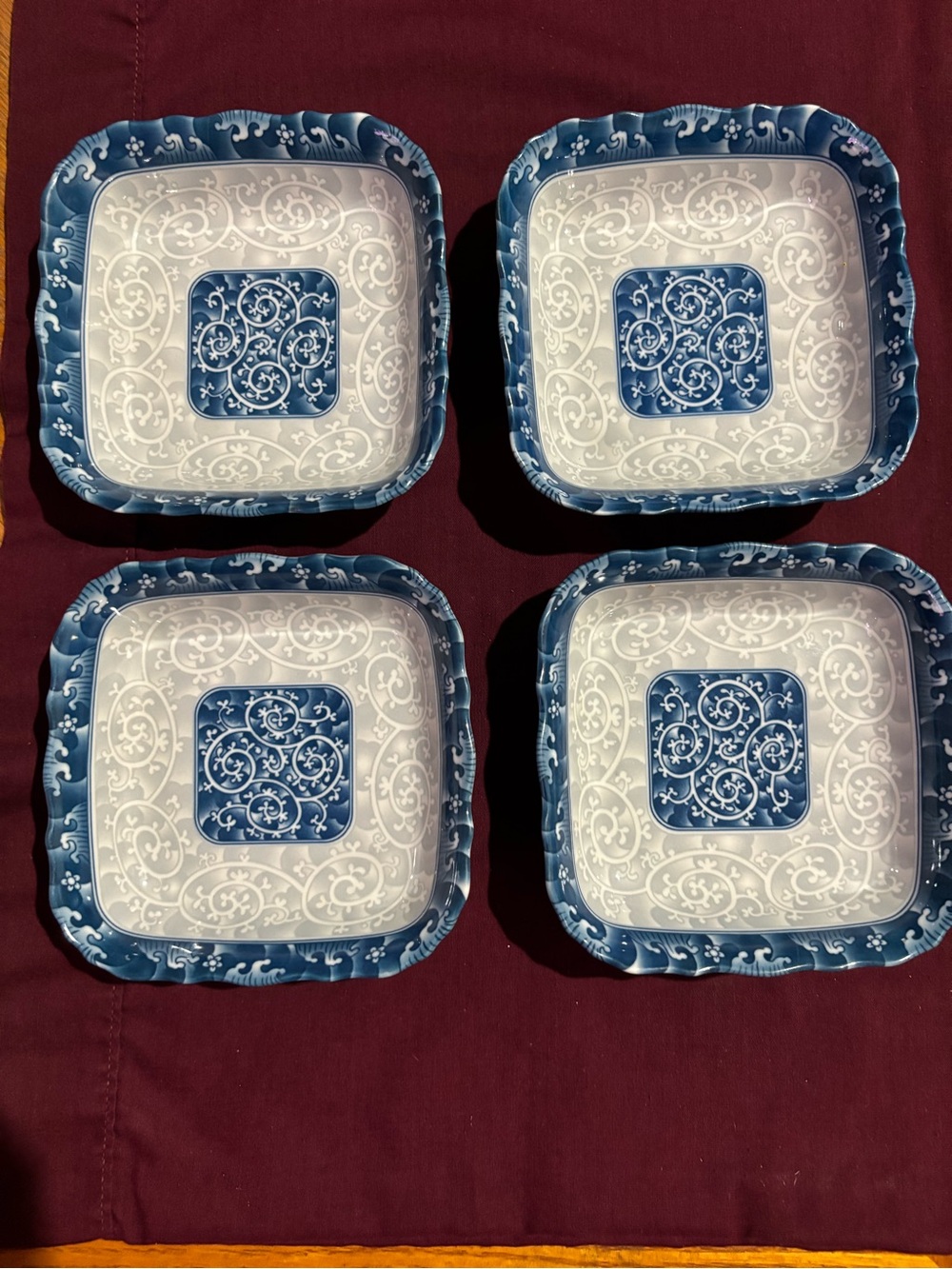 Vintage Seokchon Loko "Sweet Porcelain" Set of 4 small plates